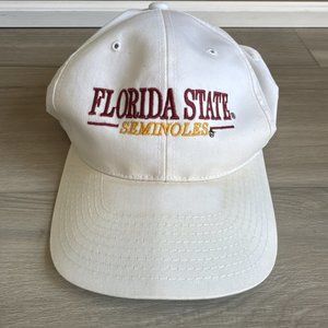 Vintage Florida State Seminoles FSU Snap Back‎ Hat Cap White Embroidered